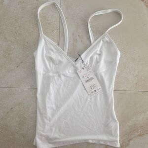 Zara White Camisole Top